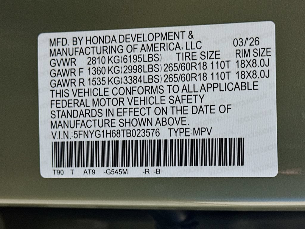 Certified 2026 Honda Pilot TrailSport image 35