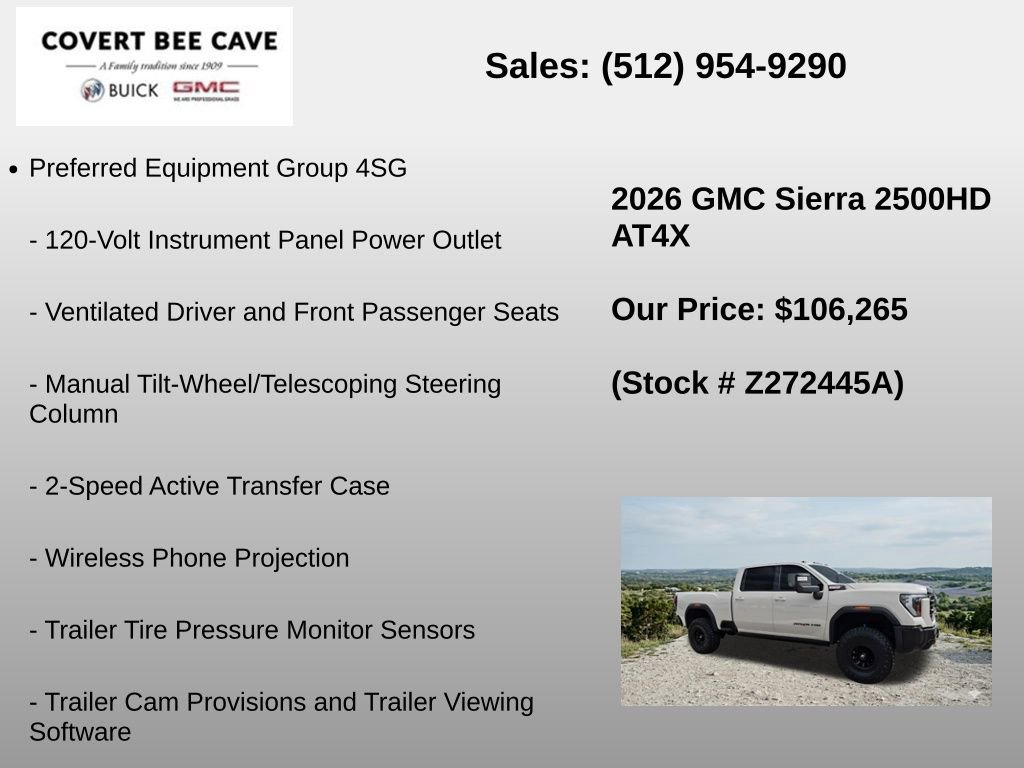 Used 2026 GMC Sierra 2500 AT4X w/ LPO, Black Badging Package image 24