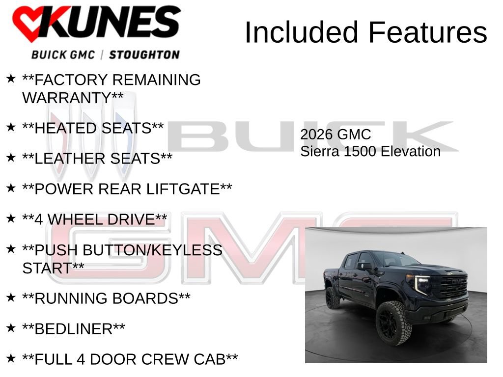 New 2026 GMC Sierra 1500 Elevation w/ Elevation Premium Package AWD/4WD image 3