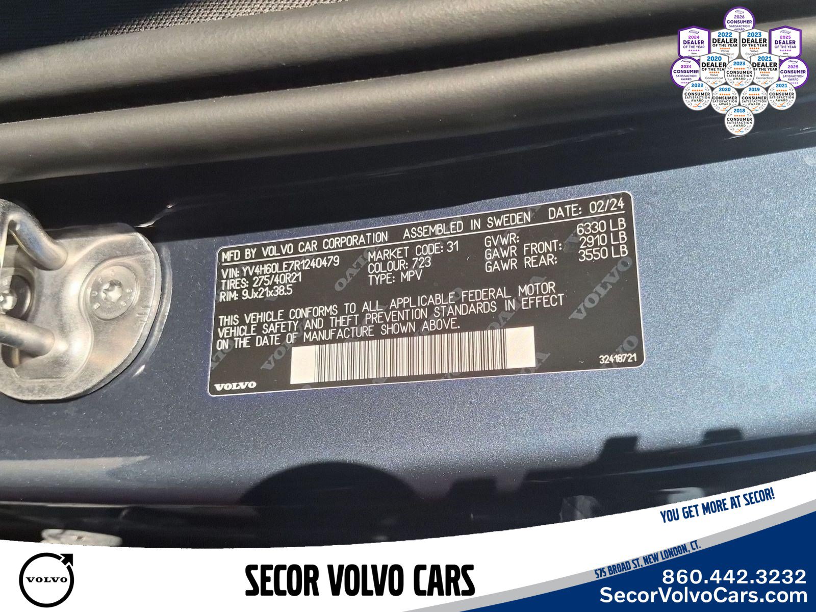 Used 2024 Volvo XC90 T8 Plus w/ Protection Package Premier AWD/4WD image 28