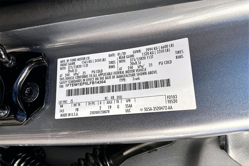 Certified 2020 Ford F150 XLT w/ Equipment Group 302A Luxury image 36