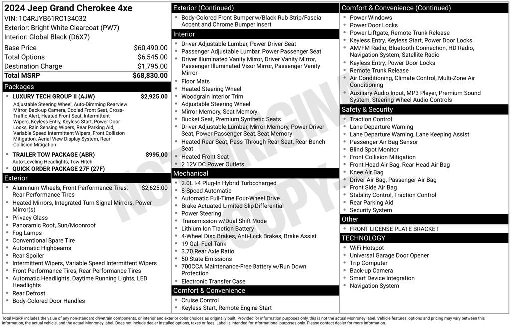 New 2024 Jeep Grand Cherokee Limited 4xe AWD/4WD image 6