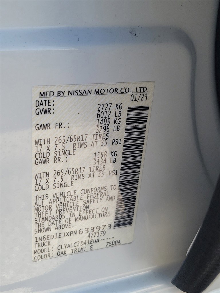 Certified 2023 Nissan Frontier SV w/ SV Convenience Package image 33