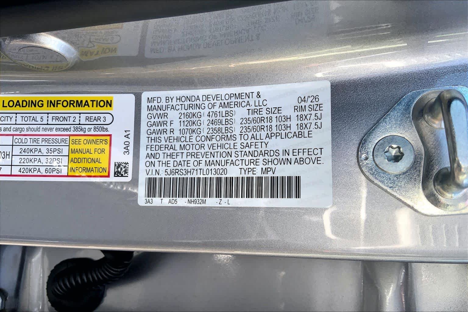 New 2026 Honda CR-V EX-L image 21