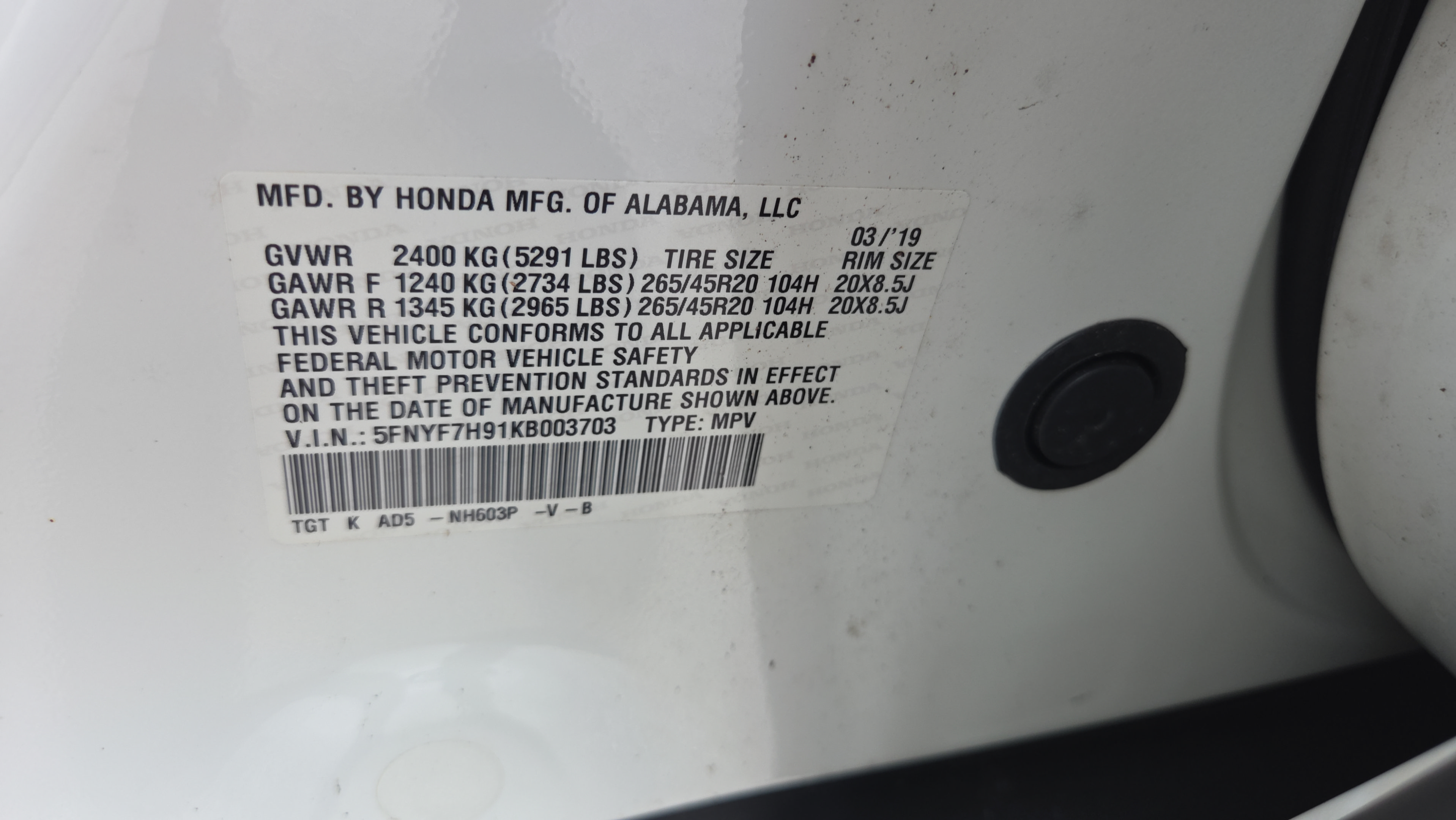 Used 2019 Honda Passport Touring image 18