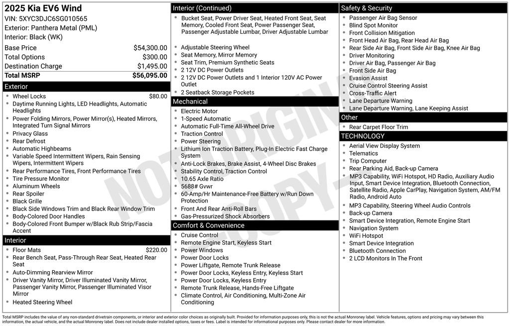 Certified 2025 Kia EV6 Wind AWD/4WD image 37