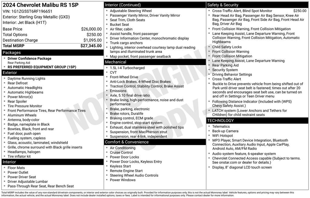 Used 2024 Chevrolet Malibu RS FWD image 27