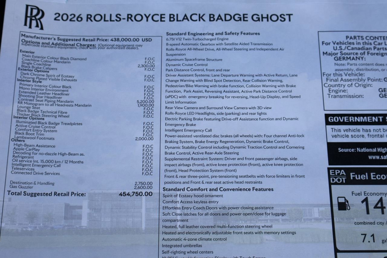 New 2026 Rolls-Royce Ghost Black Badge AWD/4WD image 22