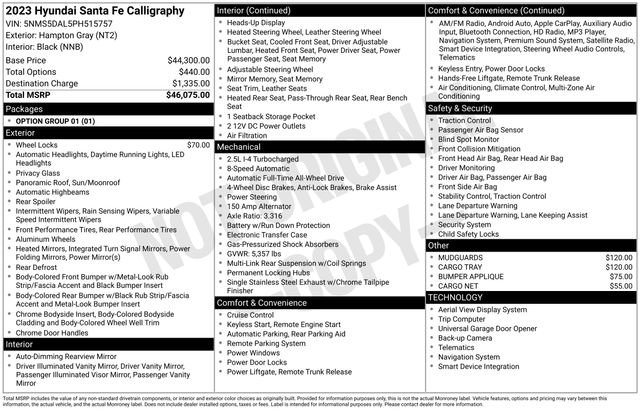Certified 2023 Hyundai Santa Fe Calligraphy image 33