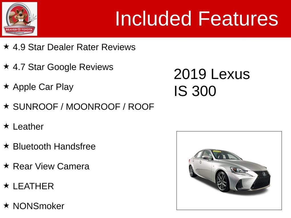 Used 2019 Lexus IS 300 F Sport w/ F Sport Package image 4