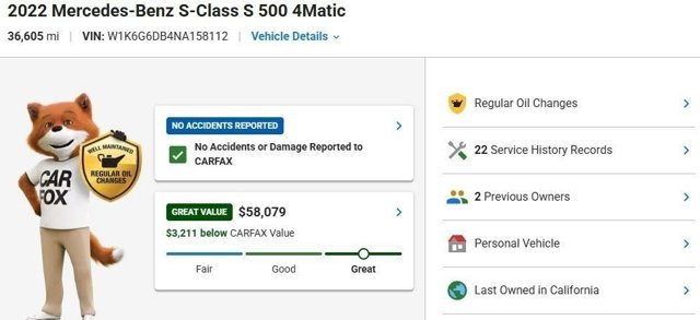 Used 2022 Mercedes-Benz S 500 4MATIC image 3