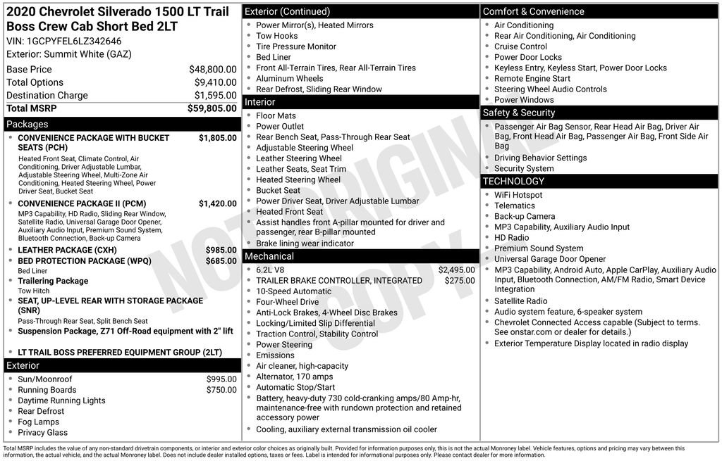 Certified 2020 Chevrolet Silverado 1500 LT Trail Boss AWD/4WD image 33