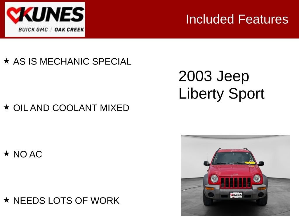 Used 2003 Jeep Liberty Sport AWD/4WD image 2