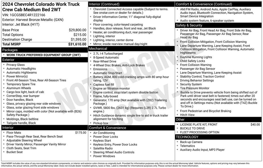 Used 2024 Chevrolet Colorado W/T image 34