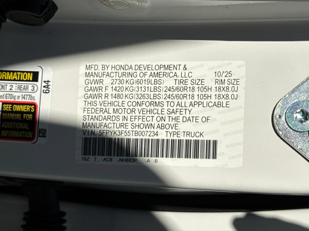 Certified 2026 Honda Ridgeline RTL image 32