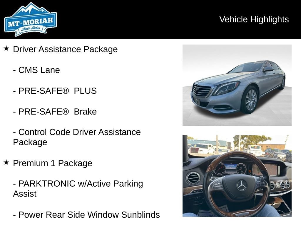 Used 2015 Mercedes-Benz S 550 4MATIC Sedan image 12