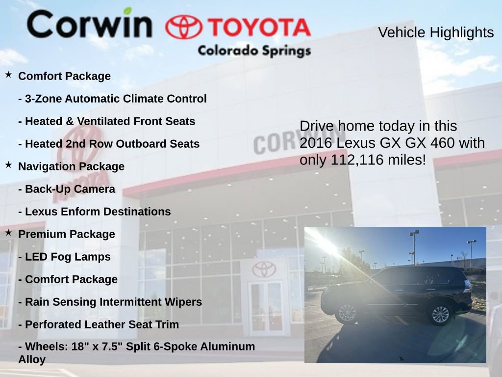 Used 2016 Lexus GX 460 w/ Premium Package AWD/4WD image 7