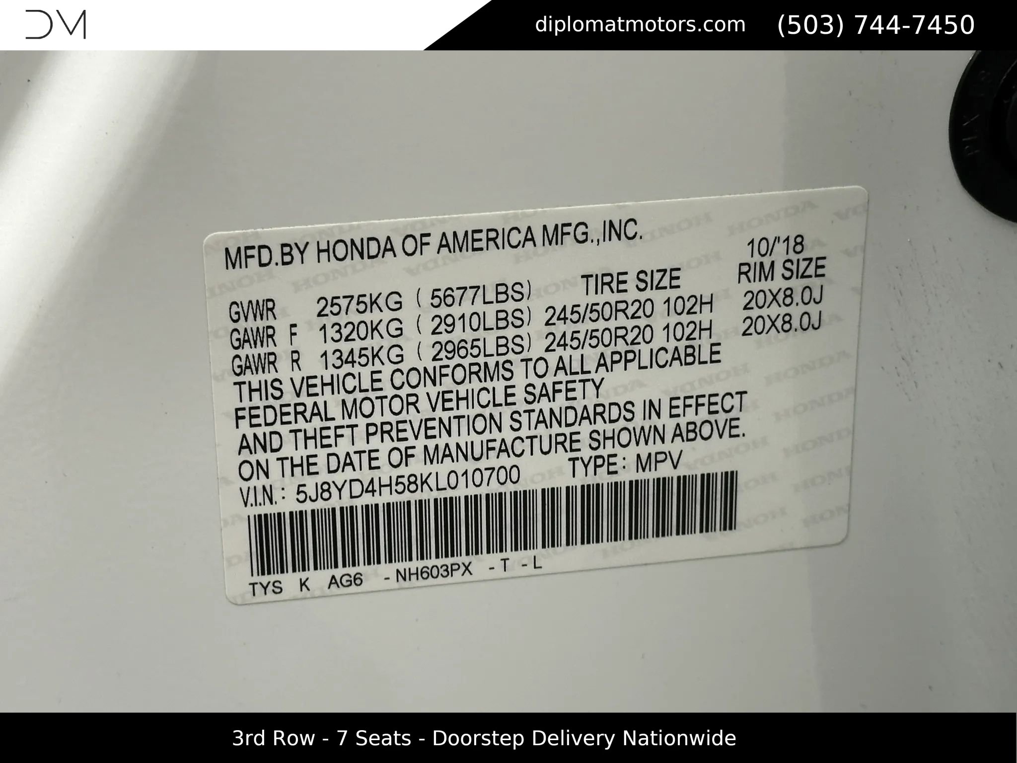 Used 2019 Acura MDX SH-AWD w/Technology Pkg Sport image 54