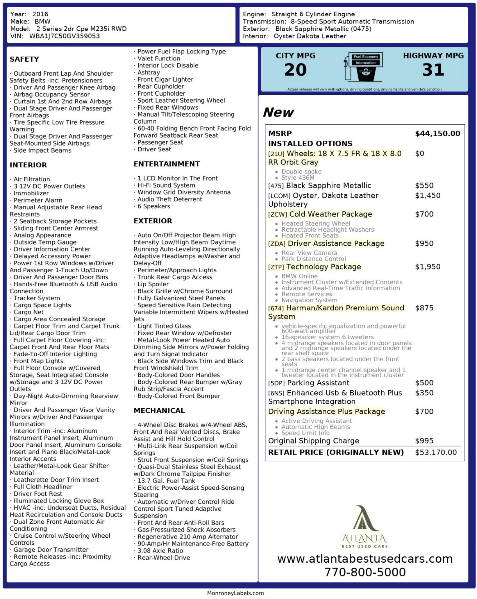 Used 2016 BMW M235i Coupe image 48