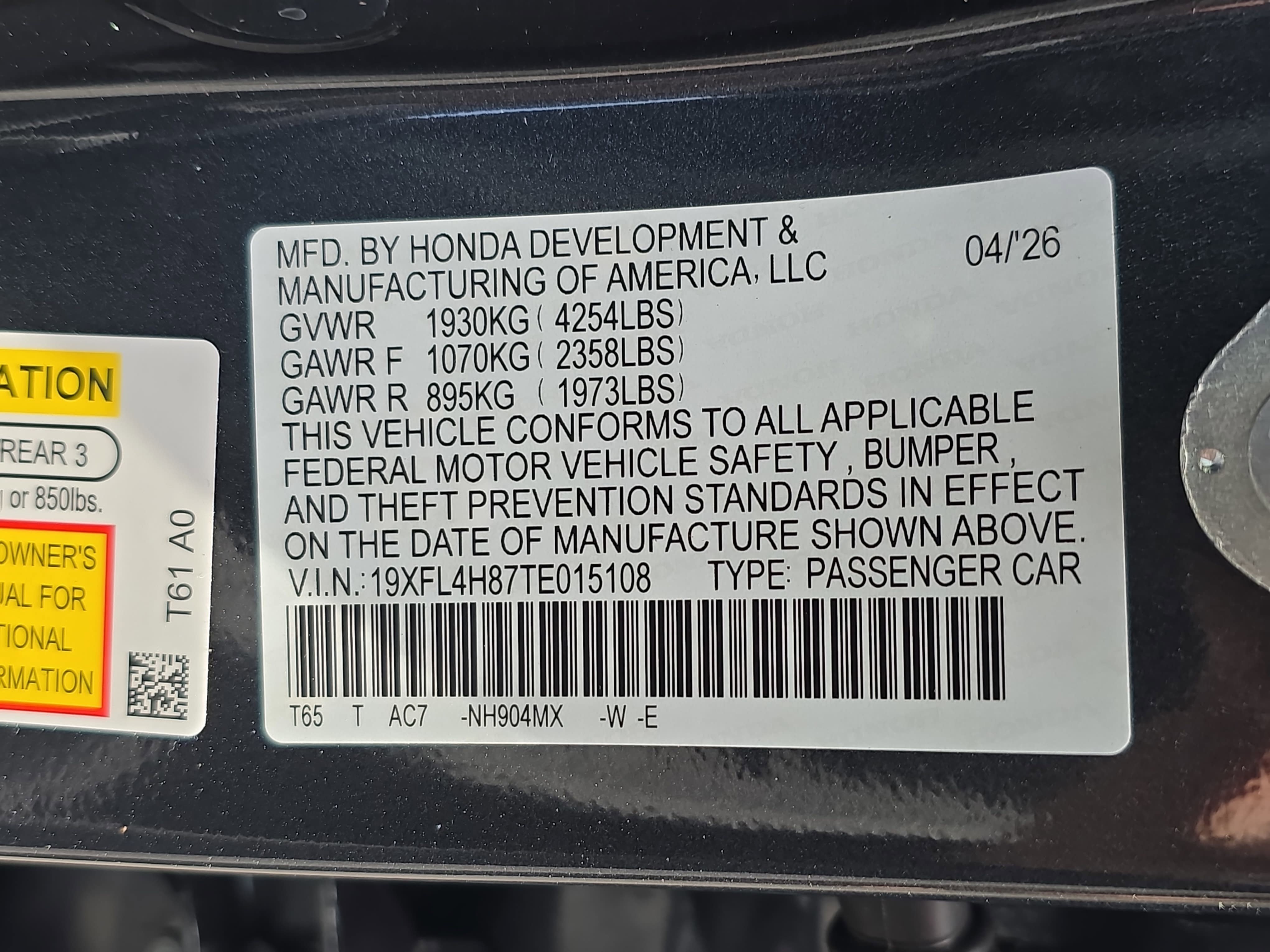 New 2026 Honda Civic Sport image 35