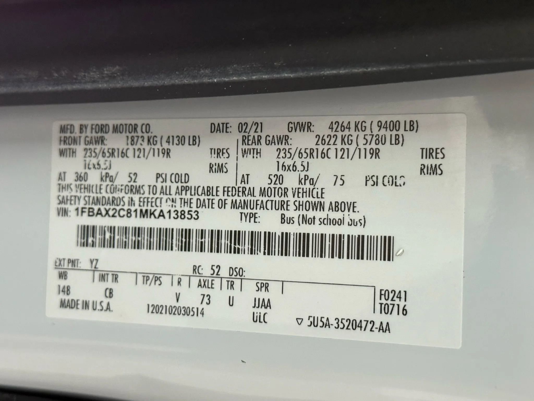 Used 2021 Ford Transit 350 XLT image 45