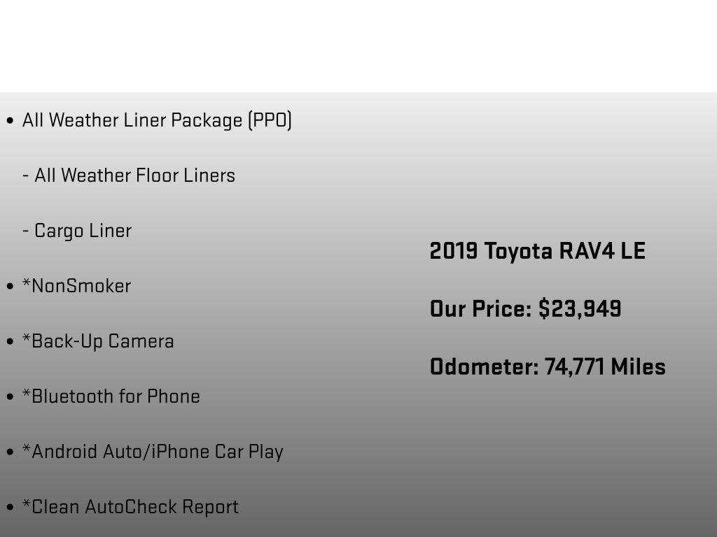 Used 2019 Toyota RAV4 LE w/ All Weather Liner Package AWD/4WD image 6