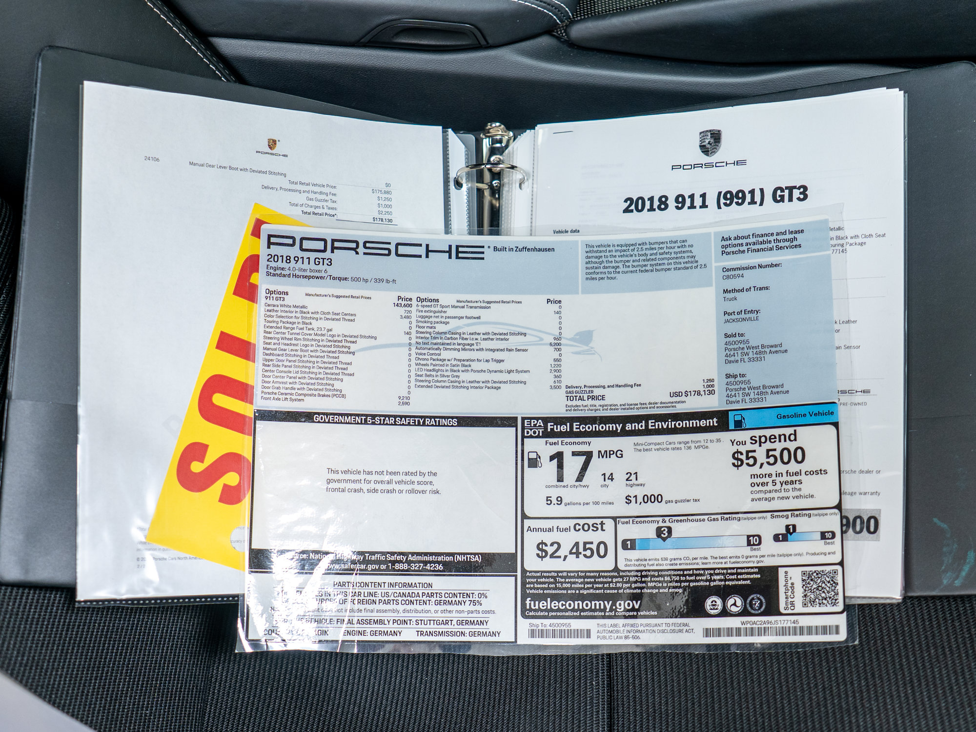 Certified 2018 Porsche 911 GT3 RWD image 51