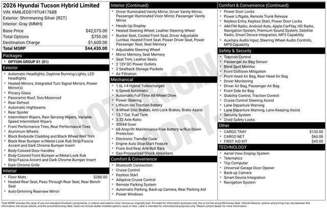 Used 2026 Hyundai Tucson Limited AWD/4WD image 16