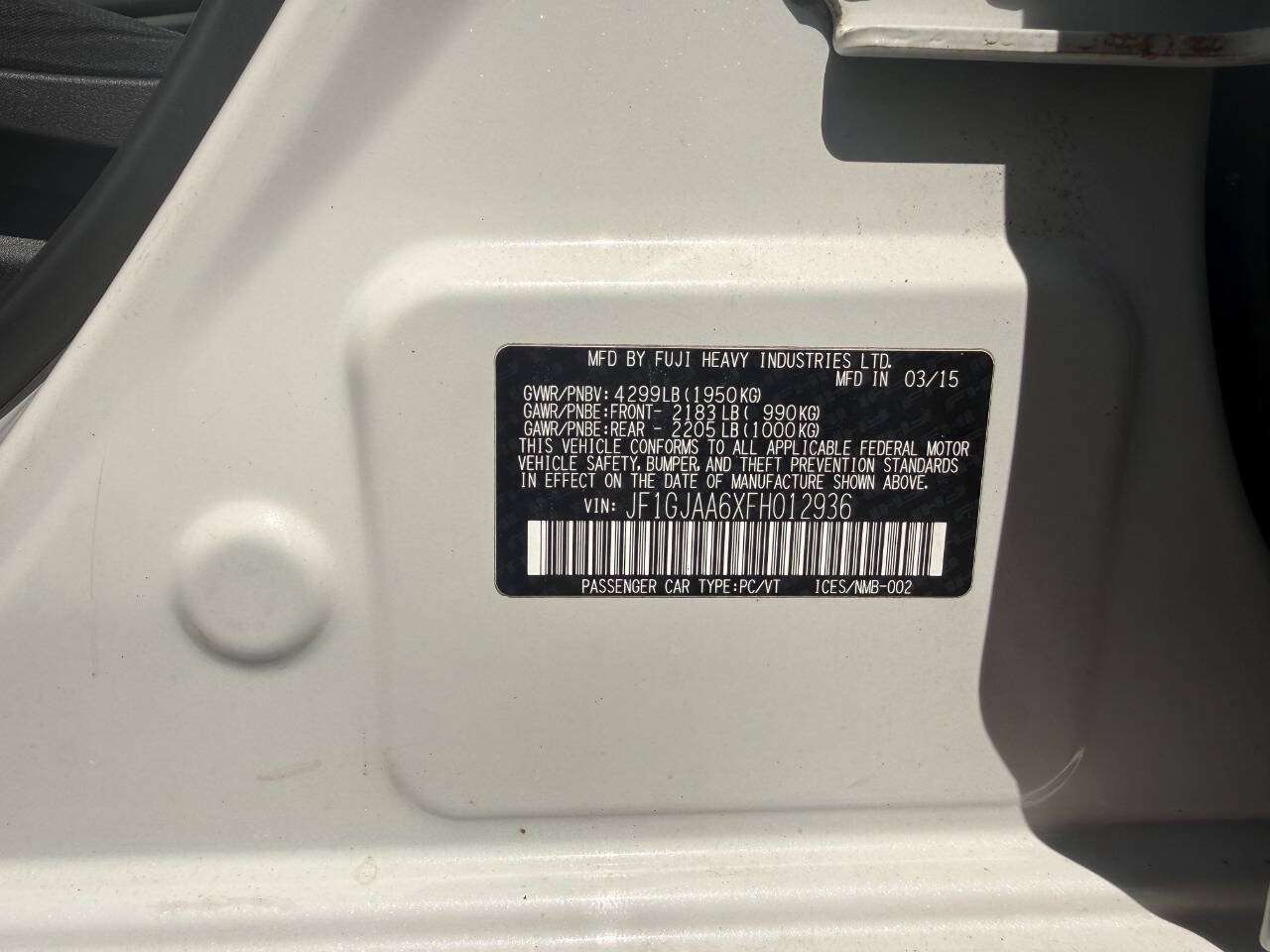 Used 2015 Subaru Impreza 2.0i AWD/4WD image 48