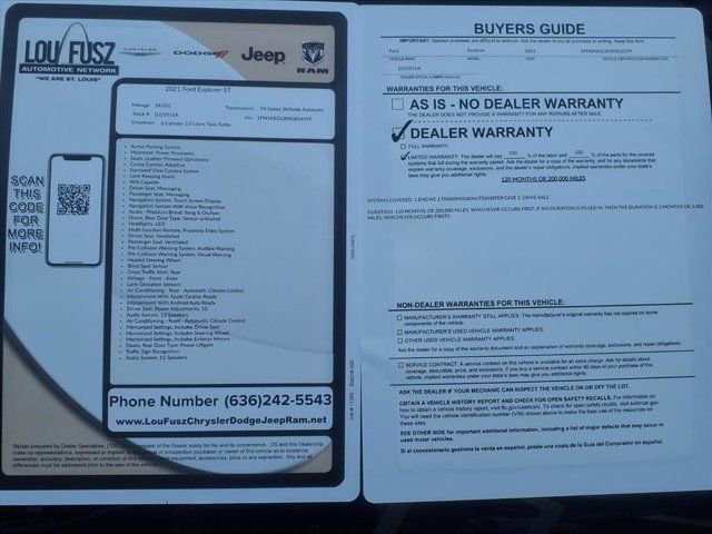 Used 2021 Ford Explorer ST w/ Equipment Group 401A image 35