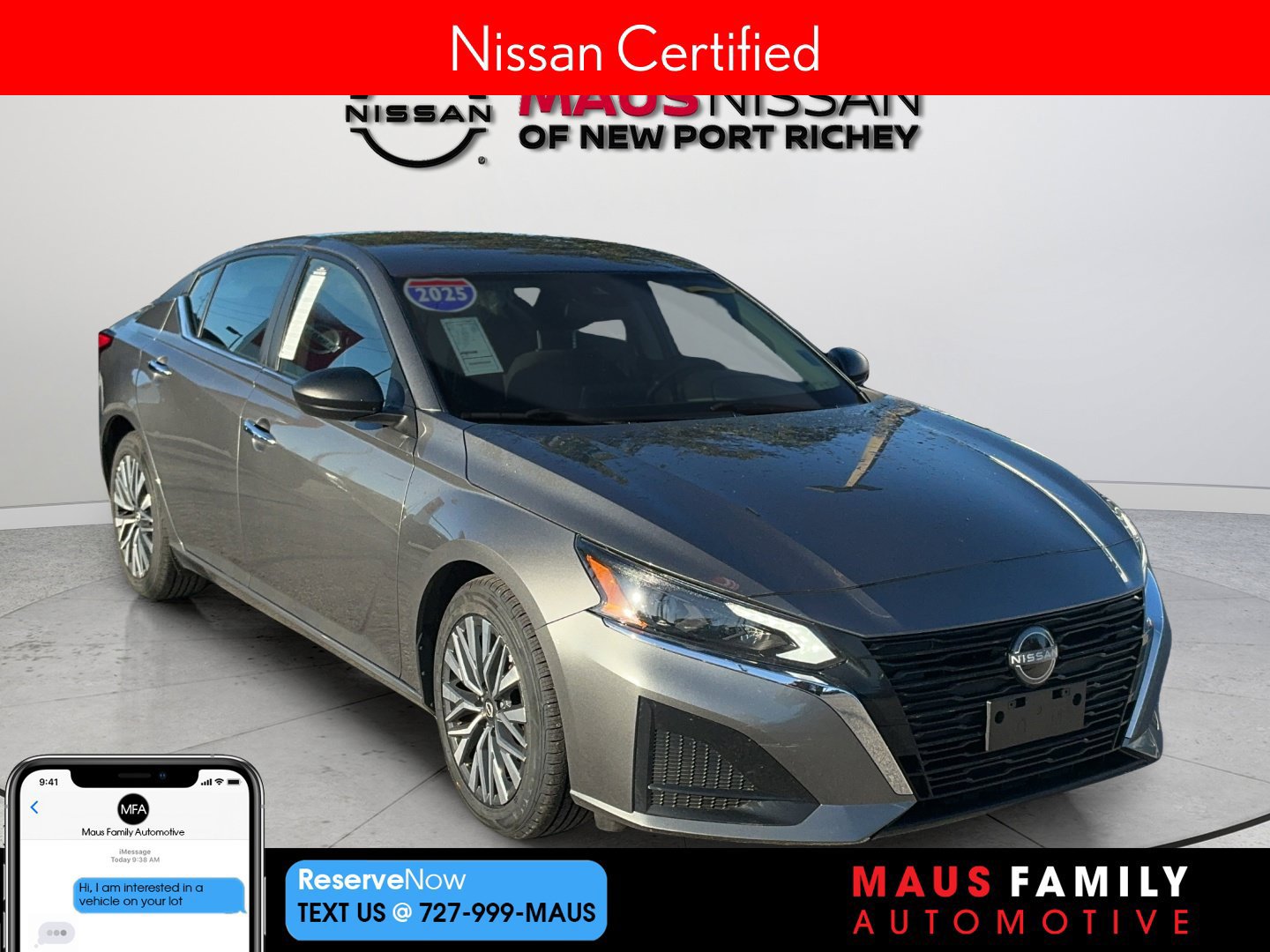 Certified 2025 Nissan Altima 2.5 SV FWD image 1