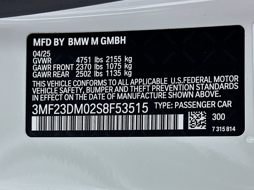Used 2025 BMW M2 w/ Lighting Package RWD image 33