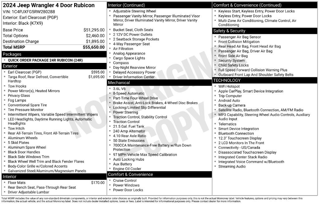 Used 2024 Jeep Wrangler Unlimited Rubicon AWD/4WD image 6