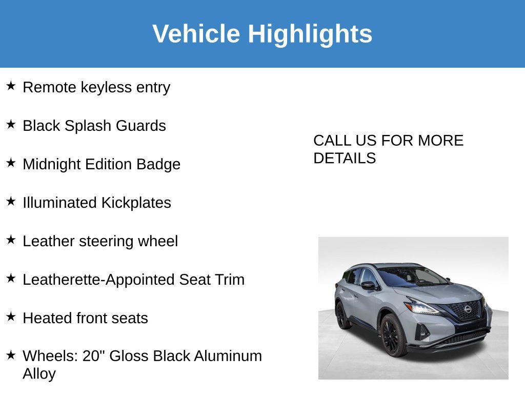 Used 2024 Nissan Murano SV w/ SV Midnight Edition Package AWD/4WD image 14