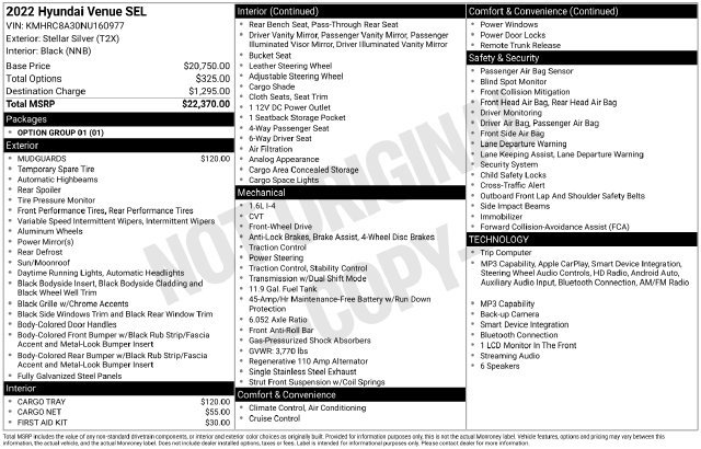 Used 2022 Hyundai Venue SEL FWD image 4