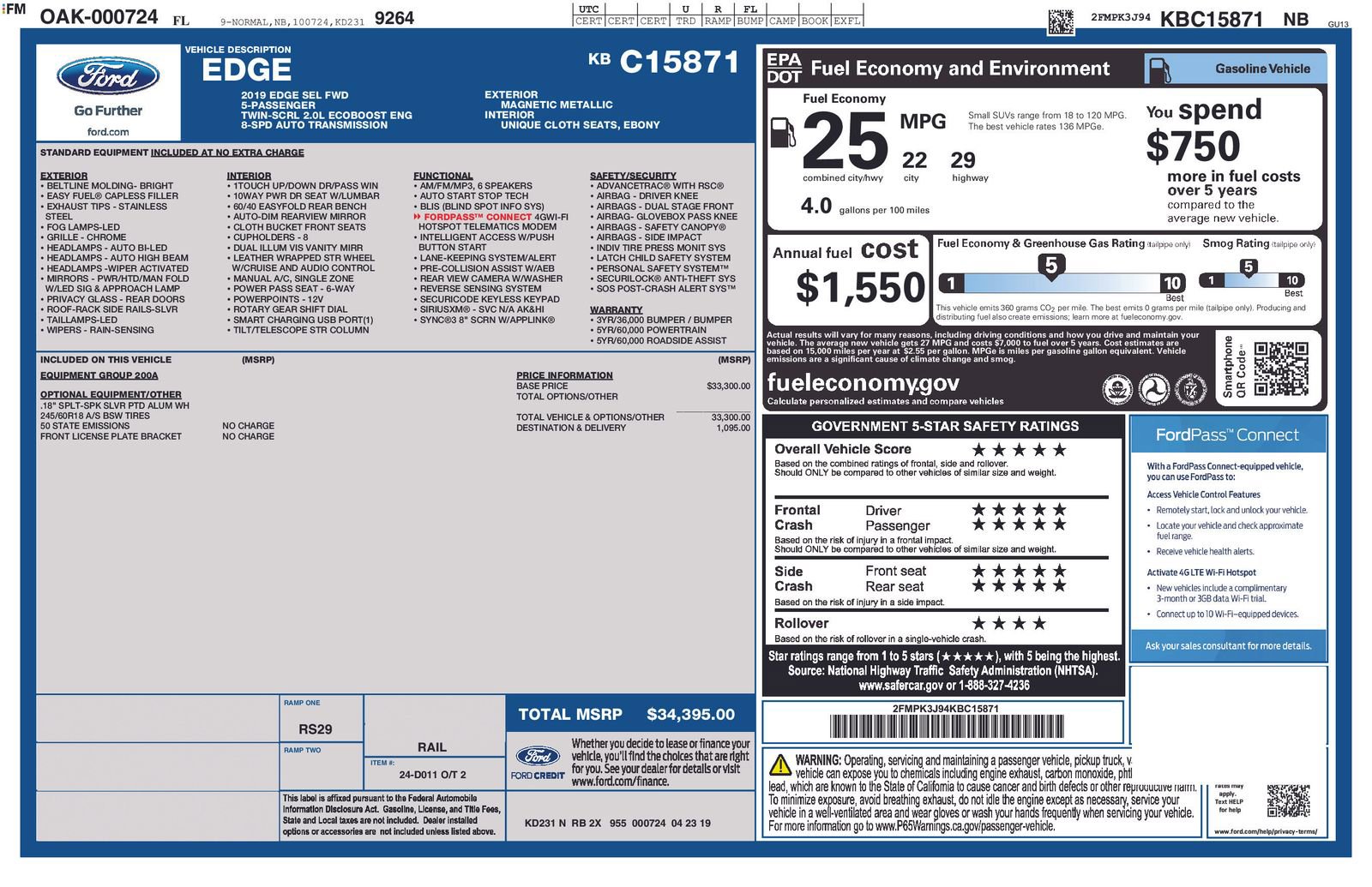 Used 2019 Ford Edge SEL FWD image 4