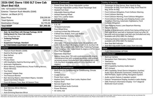 Certified 2026 GMC Sierra 1500 SLT AWD/4WD image 37