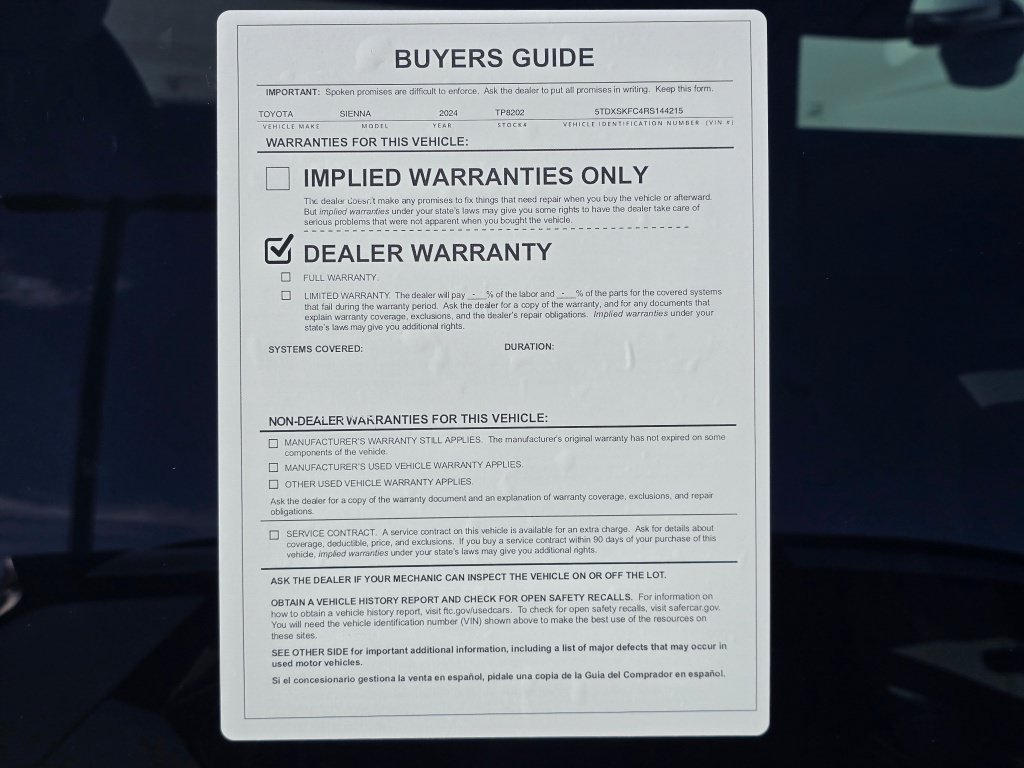 Used 2024 Toyota Sienna XSE AWD/4WD image 43