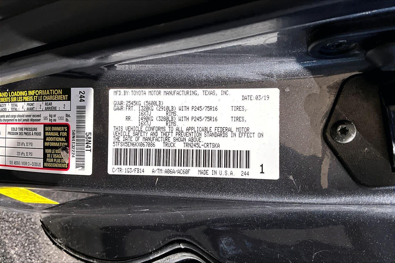 Used 2019 Toyota Tacoma SR w/ SR Convenience Package AWD/4WD image 31