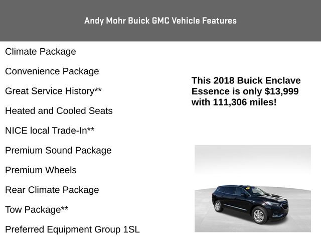 Used 2018 Buick Enclave Essence w/ Trailering Package FWD image 8