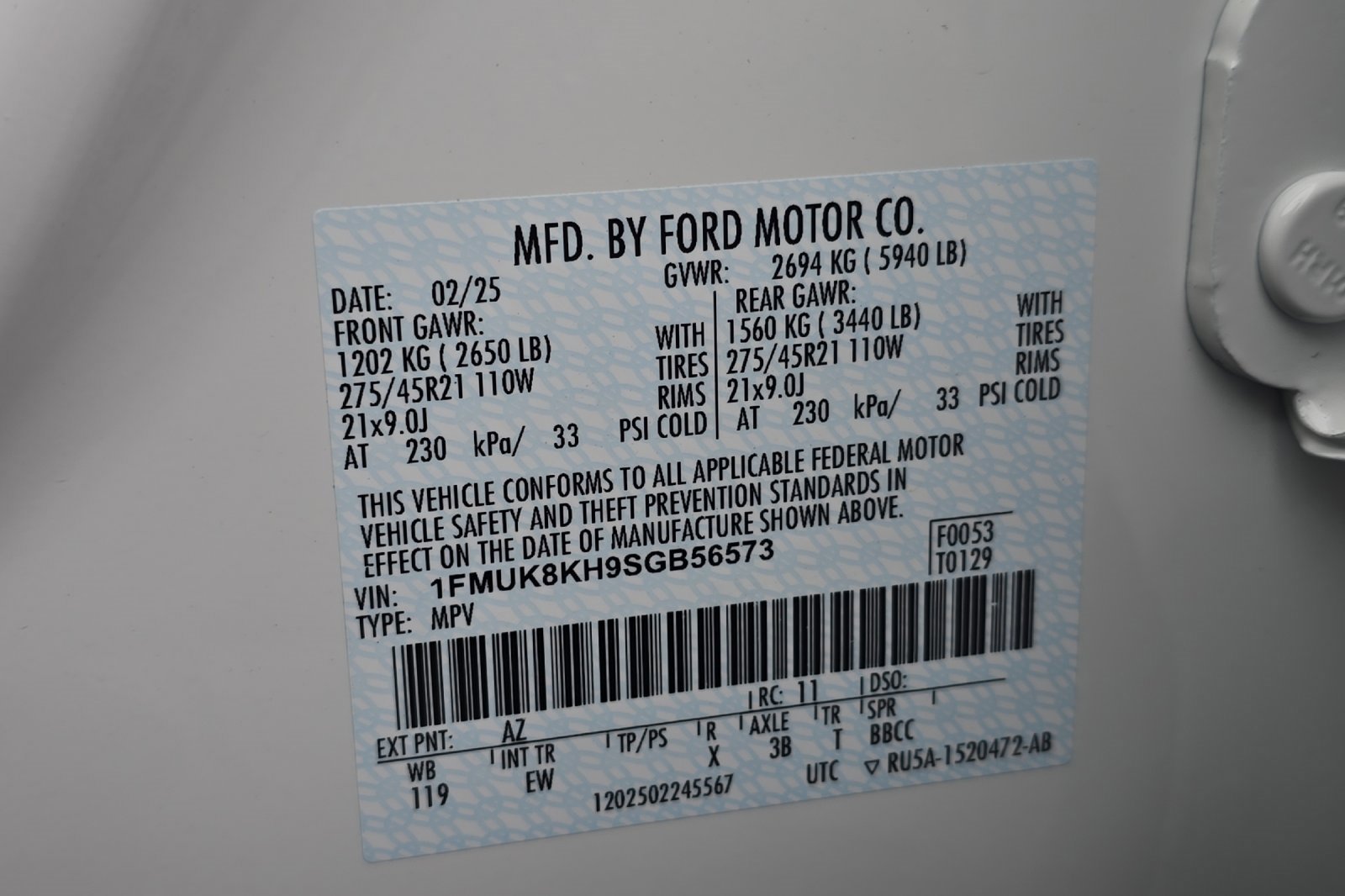 Used 2025 Ford Explorer ST-Line w/ Premium Package image 38