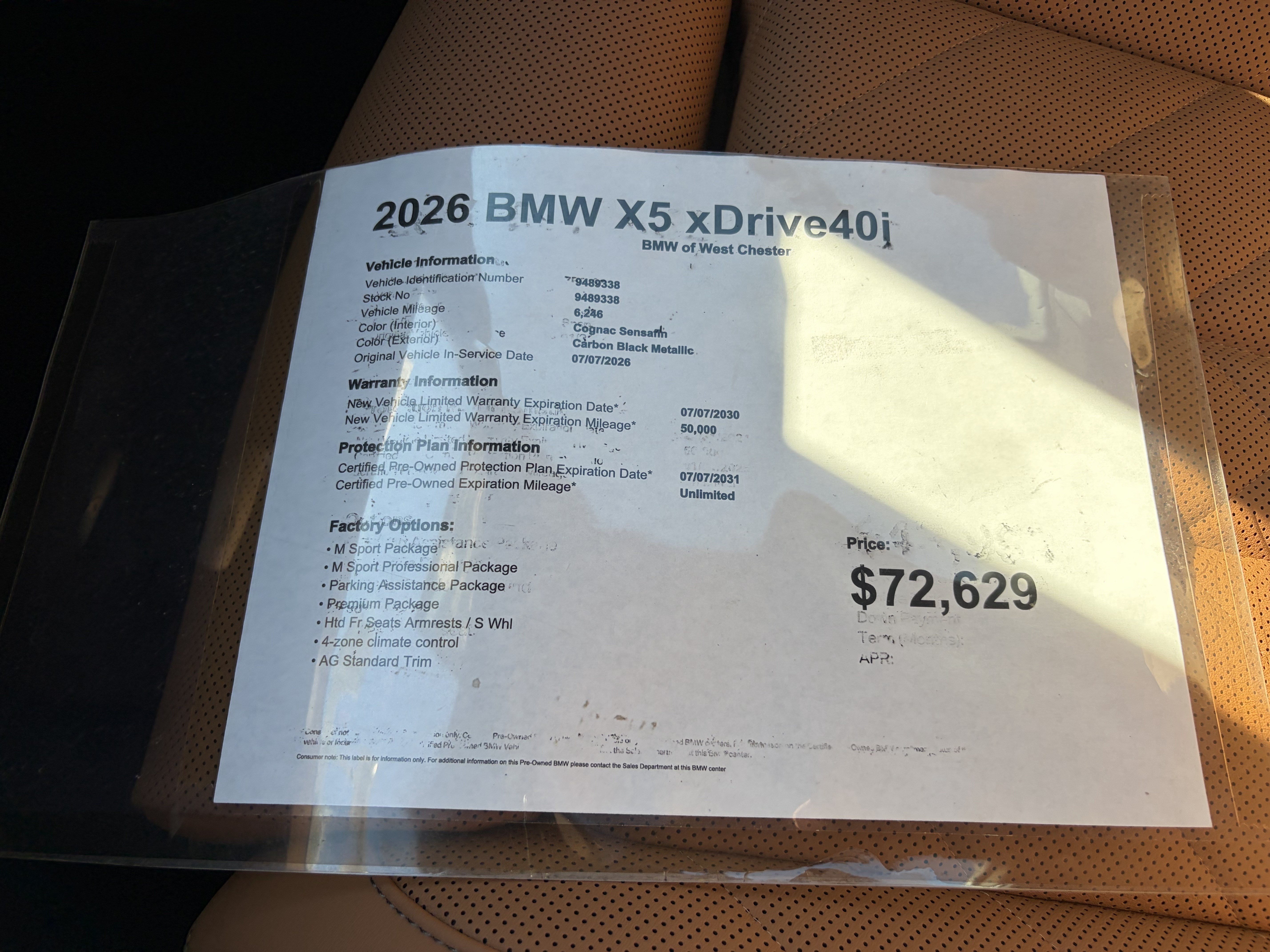 Certified 2026 BMW X5 xDrive40i w/ M Sport Package AWD/4WD image 18