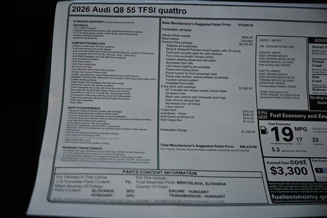 New 2026 Audi Q8 Premium Plus AWD/4WD image 41