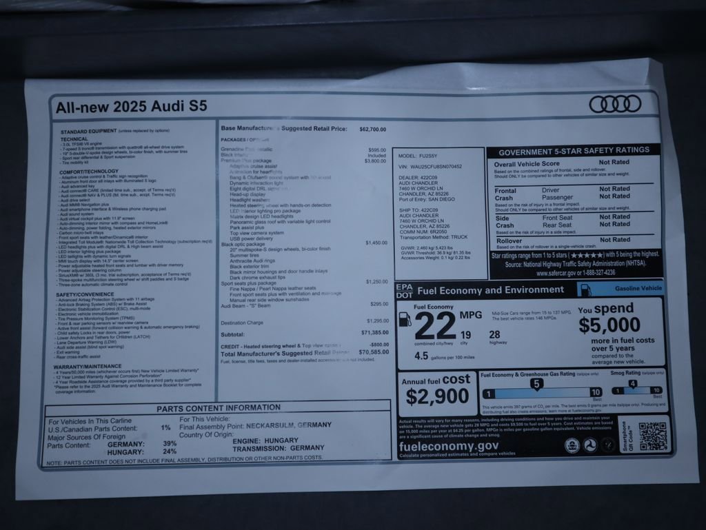 New 2025 Audi S5 Premium Plus AWD/4WD image 9