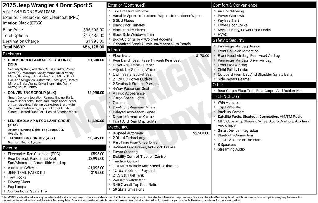 Used 2025 Jeep Wrangler Unlimited Sport AWD/4WD image 13