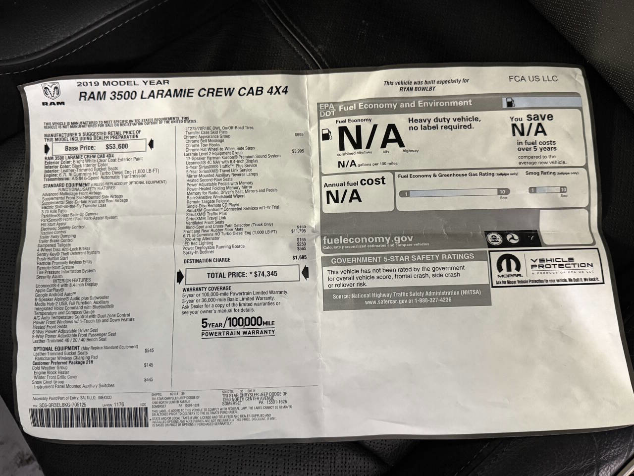 Used 2019 RAM 3500 Laramie image 14