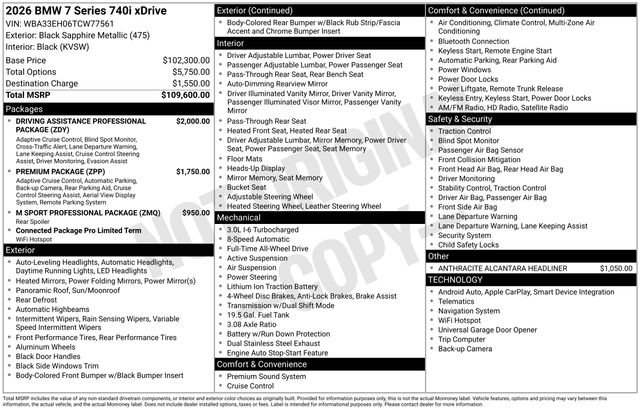 New 2026 BMW 740i xDrive image 4