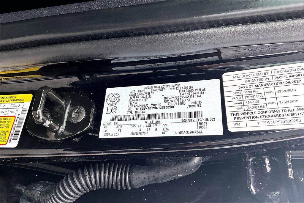 Used 2022 Ford F150 Lariat w/ Equipment Group 502A High AWD/4WD image 36