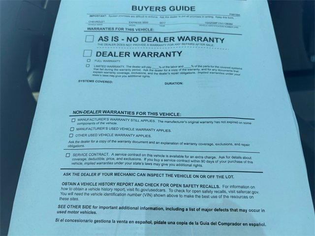 Used 2017 Chevrolet Express 3500 LT w/ LT Preferred Equipment Group image 39