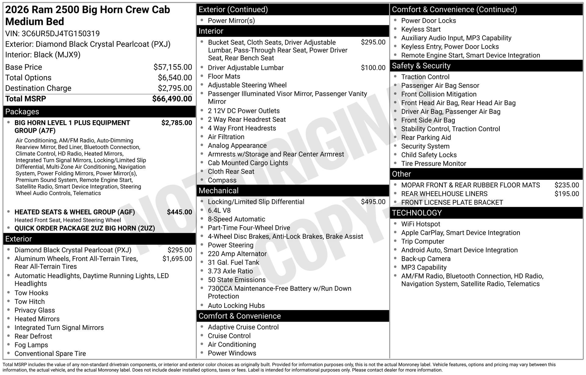 Used 2026 RAM 2500 Big Horn AWD/4WD image 4